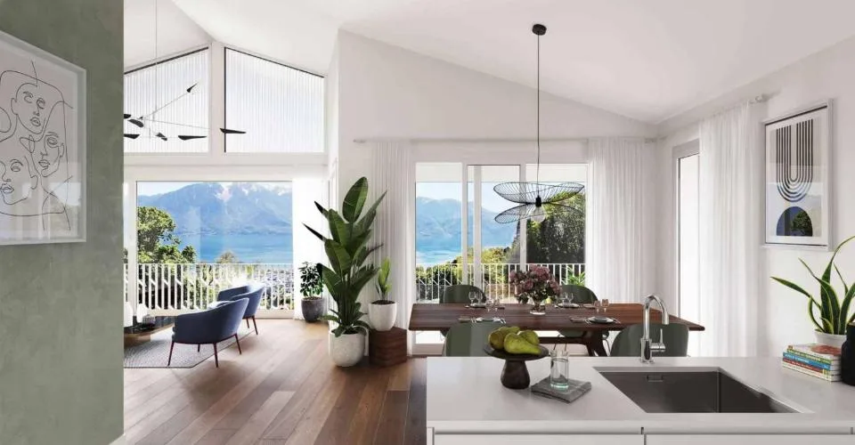 Appartement neuf de 4.5 pièces en attique avec mezzanine et vue spectaculaire sur le lac à vendre à Jongny - Lot D2 – Foto 6 von 16