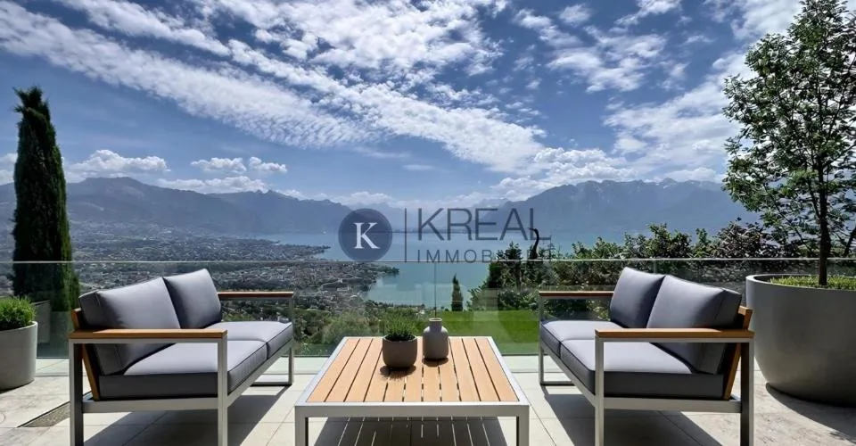 Villa luminosa con piscina | Vista panoramica | Chardonne – foto 12 di 48