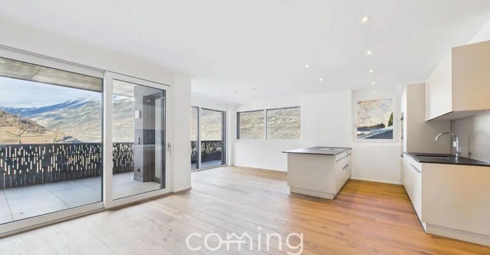 Appartement neuf de 3.5 pièces à Viège - durable, avec vue sur la vallée et installation photovoltaïque – photo 3 sur 24