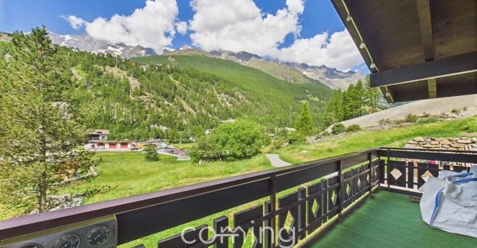 Le soir au coin du feu, le matin avec vue sur les montagnes – appartement de 2,5 pièces à Saas-Grund – photo 13 sur 27