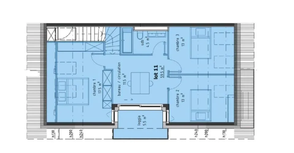 Duplex de 4.5 pièces avec balcons – Foto 11 von 22