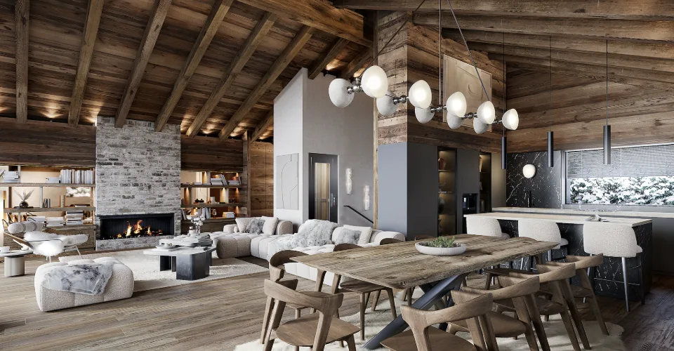 PROJET 2 CHALETS NEUF - MEDIERES (VERBIER) – photo 2 sur 17