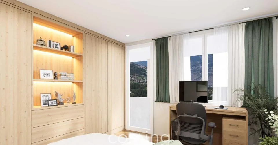 Cheminée, vue sur la montagne et liberté d'aménagement - maison neuve compacte à Bürchen, ensoleillée – photo 10 sur 24