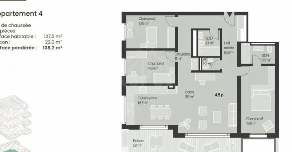 Dernier appartement neuf 4.5 pièces au rez – foto 5 di 10