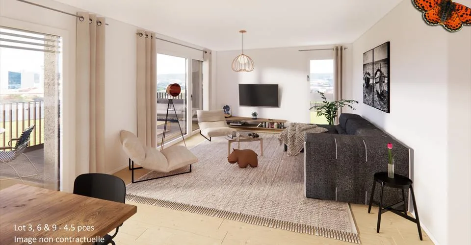 Superbe 4½ pièces à Broc avec grand balcon couvert ! – Foto 2 von 12