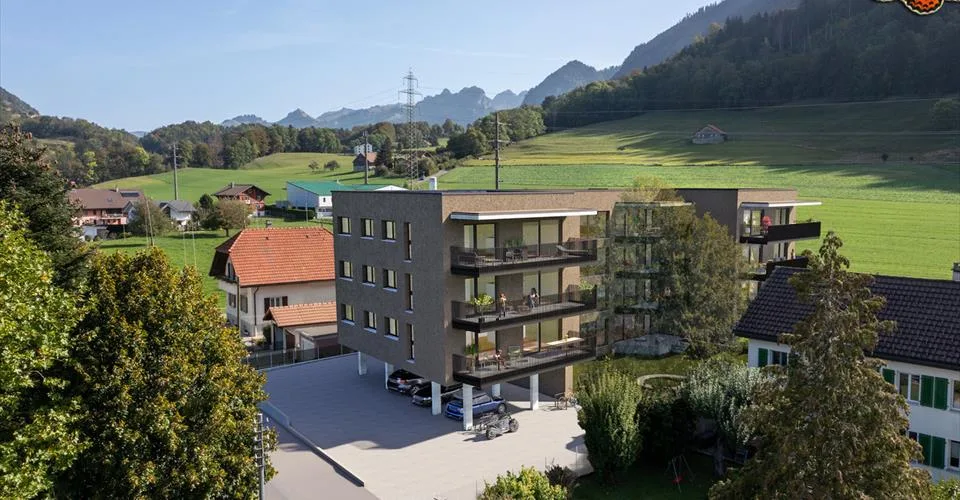 Superbe 4½ pièces à Broc avec grand balcon couvert ! – Foto 3 von 12