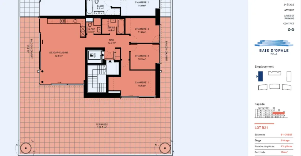 Appartement neuf de standing - 4.5 pièces en angle avec terrasse de 164m² – Foto 10 von 15