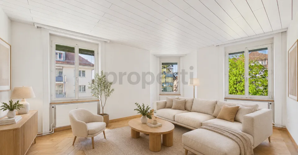 Zentral gelegene 4.5-Zimmer-Etagenwohnung mit 200 m2 grosser Terass...