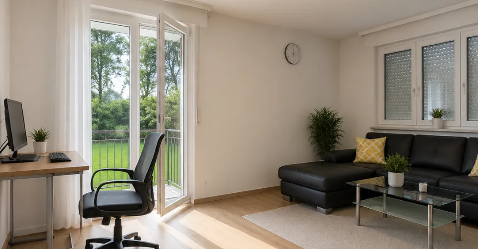 Charmant appartement de 3.5 pièces avec balcon et vue dégagée à Villaraboud – Foto 3 von 22