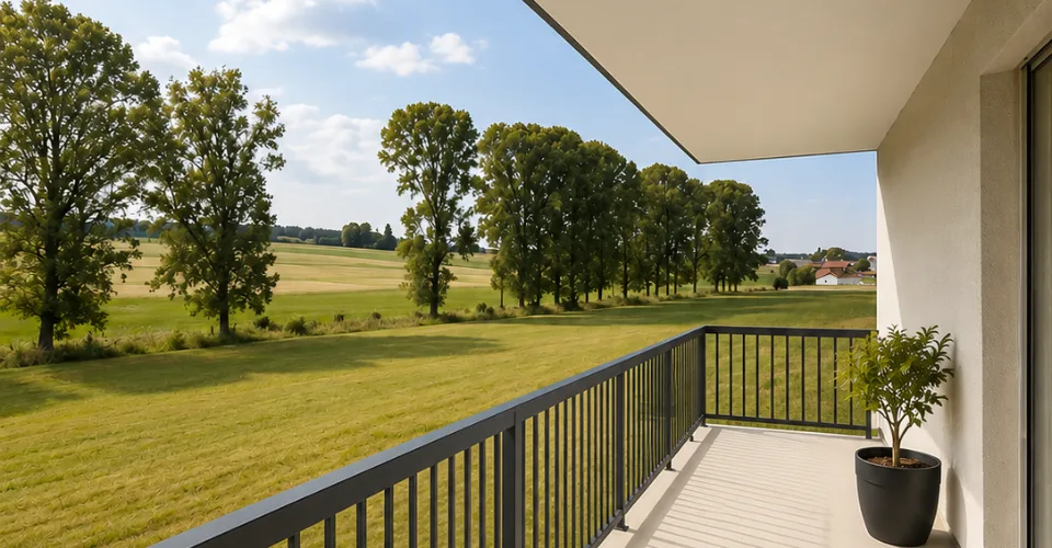 Charmant appartement de 3.5 pièces avec balcon et vue dégagée à Villaraboud