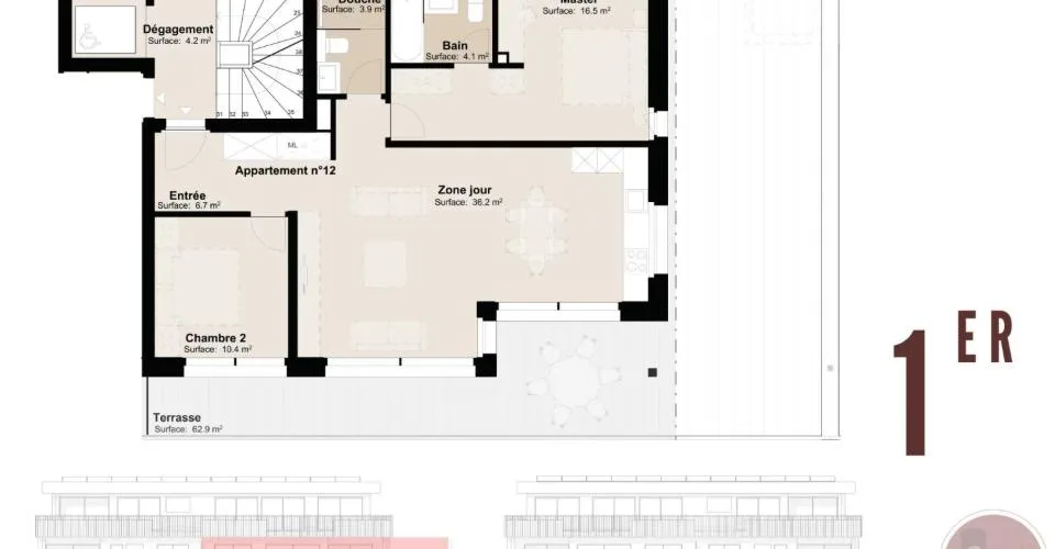 Appartamento nuovo di 3.5 locali con giardino privato – foto 6 di 6