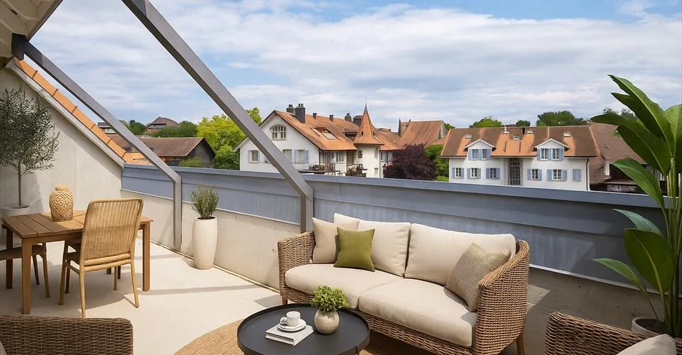 Corcelles - 3.5 pièces neuf avec terrasse et galetas – photo 10 sur 23