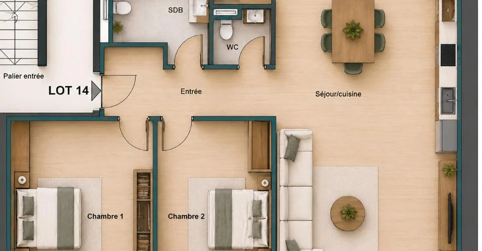 3.5 Zimmer Wohnung in Ollon – Foto 20 von 24