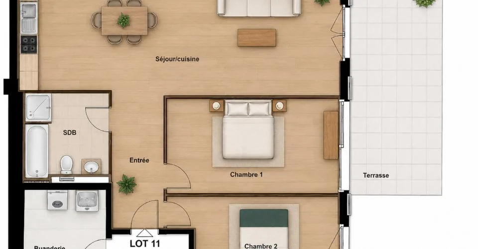3.5 Zimmer Wohnung in Ollon – Foto 7 von 21