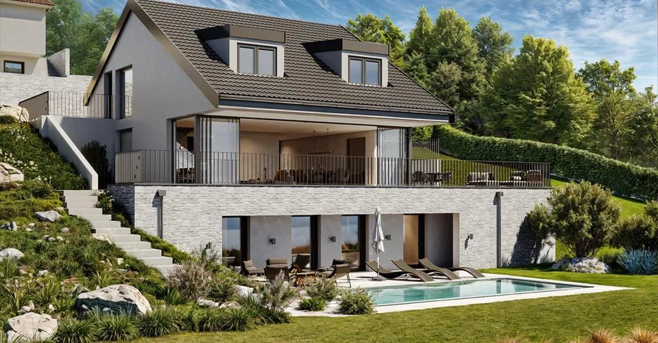 Exceptionnelle villa individuelle, vue plongeante sur le lac ! – Foto 3 von 14