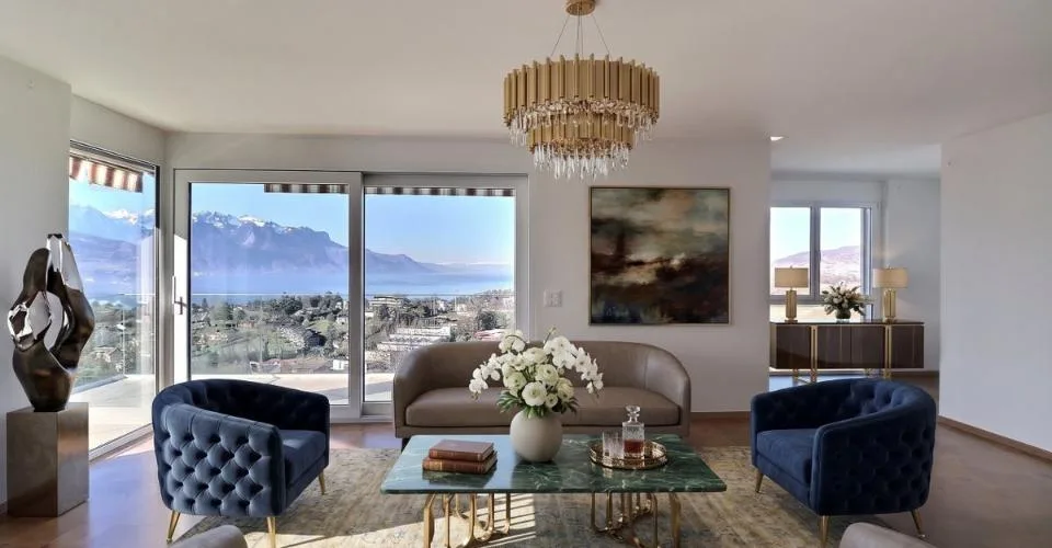 Geräumige 5,5-Zimmer-Wohnung mit grandiosem Blick auf den See und die Berge – Foto 3 von 25