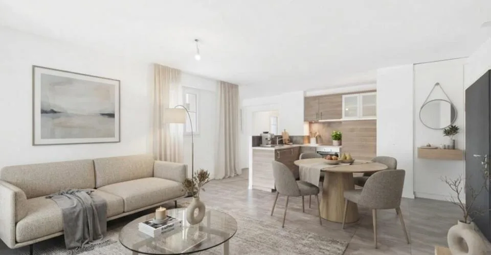 Appartement de 2.5 pièces au rez-de-chaussée avec jardin à Villeneuve