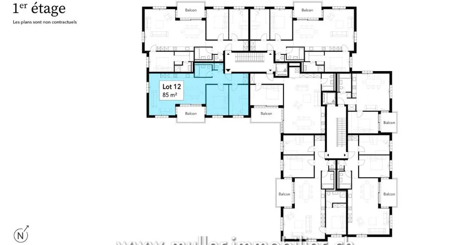 3.5 Zimmer Wohnung in Siviriez – foto 6 di 17