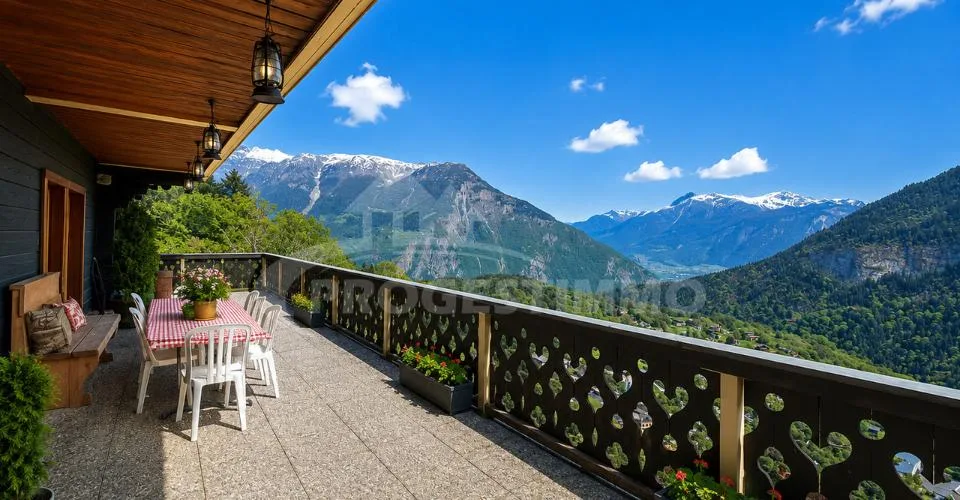 MAGNIFIQUE CHALET AUX VOLUMES EXCEPTIONNELS ET FORT POTENTIEL – photo 13 sur 26