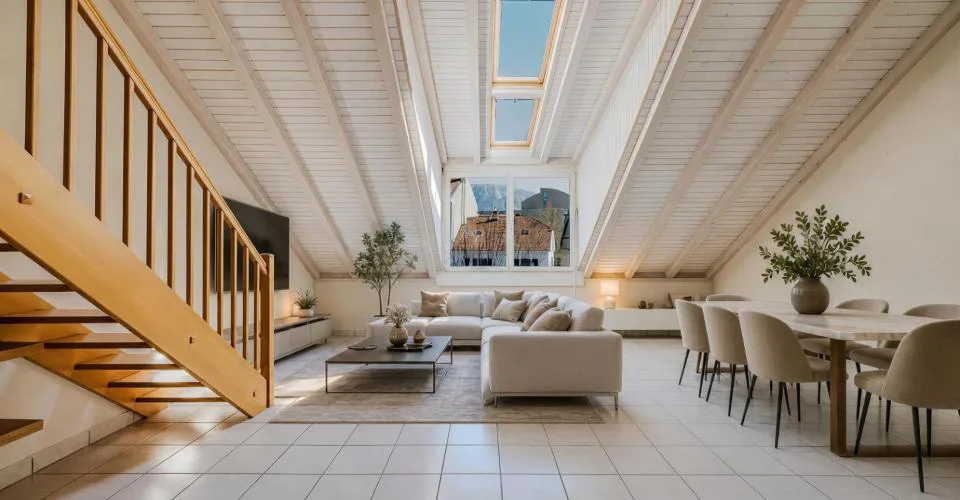 Très beau duplex lumineux et spacieux de 5 pièces à Plan-les-Ouates en attique avec espace indépendant en plus – Foto 14 von 48