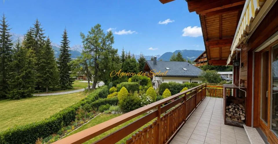 Superbe chalet familiale dans un emplacement privilégié verdoyant et calme à Crans !