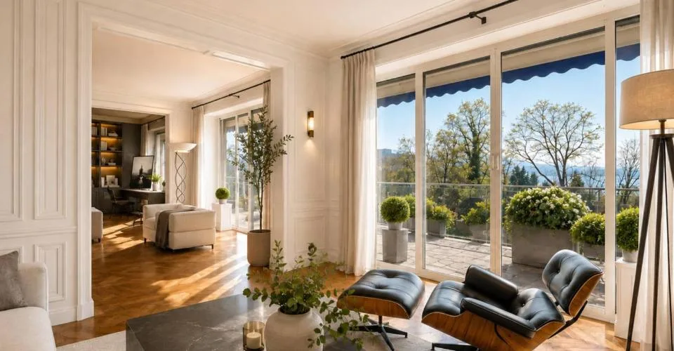Im Herzen von Ouchy, 7-Zimmer-Wohnung mit Seeblick – Foto 6 von 26