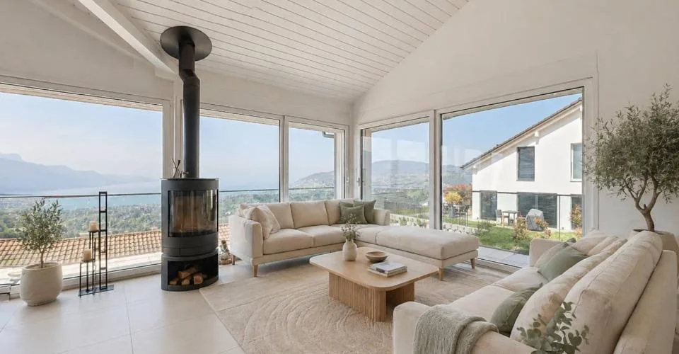 Schöne Familienvilla mit Panoramablick auf den See und die Alpen – Foto 14 von 23
