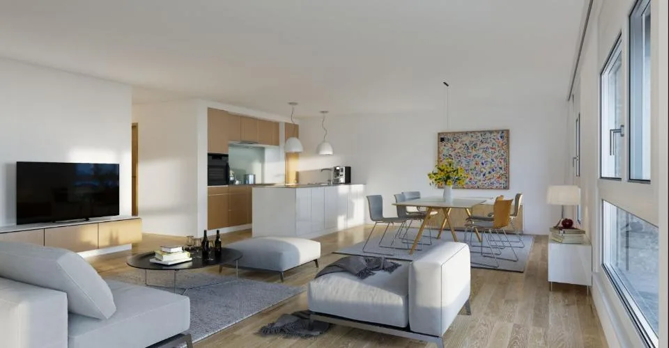 5.5 Zimmer Wohnung in Gampelen – Foto 2 von 7