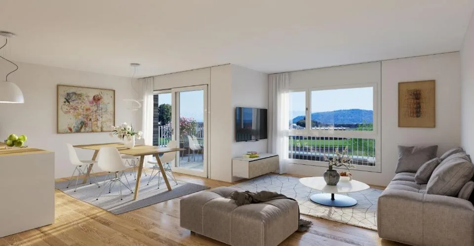 3.5 Zimmer Wohnung in Gampelen – Foto 4 von 5