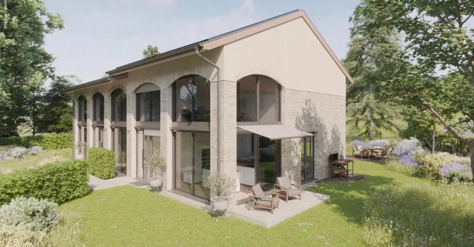Außergewöhnliche zeitgenössische Villa mit großem Garten im Herzen von Anières – Foto 2 von 14