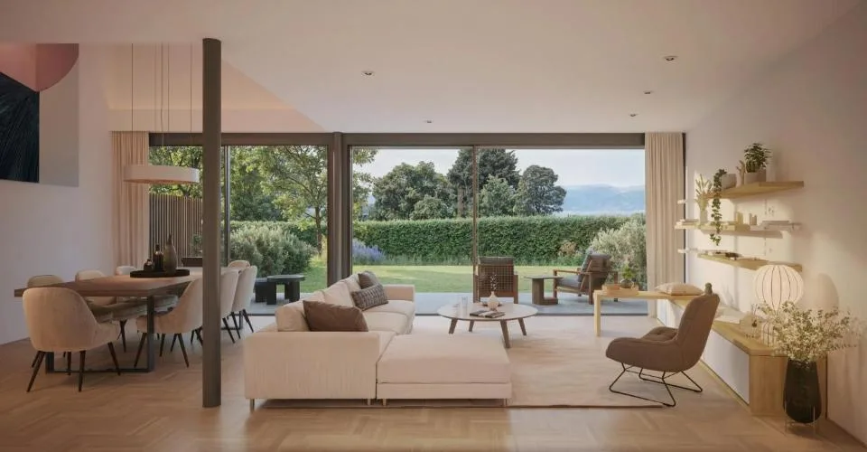 Außergewöhnliche zeitgenössische Villa mit großem Garten im Herzen von Anières – Foto 7 von 13