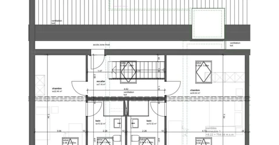 A Villars sous Mont 4,5 pces Duplex attique à 5 min. à pied gare