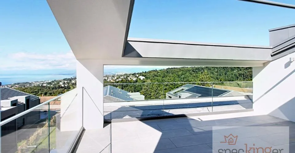 Lumineux appartement de 5,5 pièces, terrasse, très belle vue lac