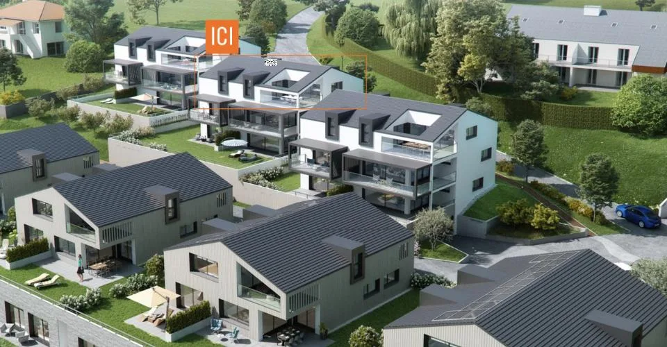 Lumineux appartement de 5,5 pièces, terrasse, très belle vue lac