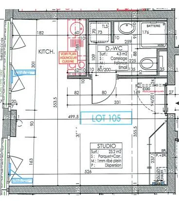 Magnifique studio neuf au 1er étage