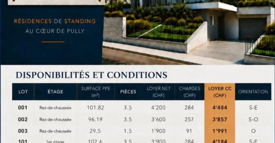 Plusieurs 3,5 pièces de Standing Vue Lac au Calme à louer