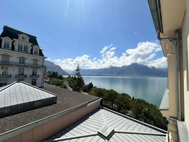 Studio rafraichi au 4ème étage avec une jolie vue sur le lac Léman