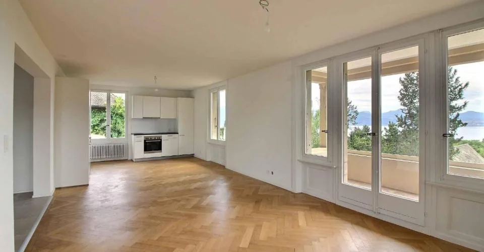 Superbe appartement entièrement rénové avec vue imprenable sur le lac