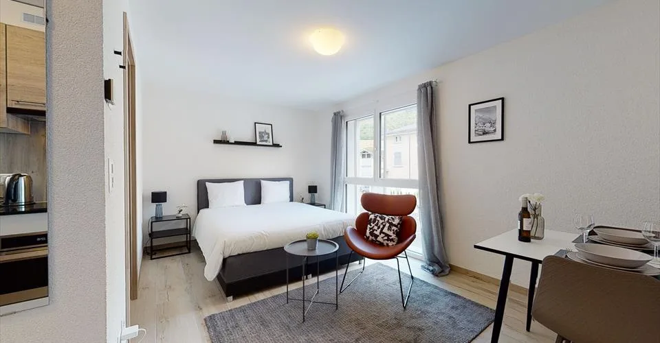 Studio moderne entièrement meublé à Aigle