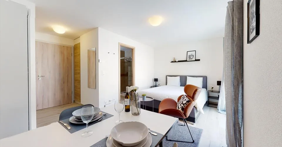 Studio moderne entièrement meublé à Aigle