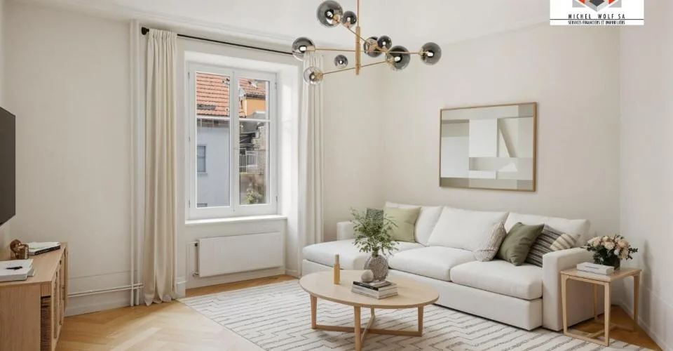 Appartement entièrement rénové avec colonne de lavage