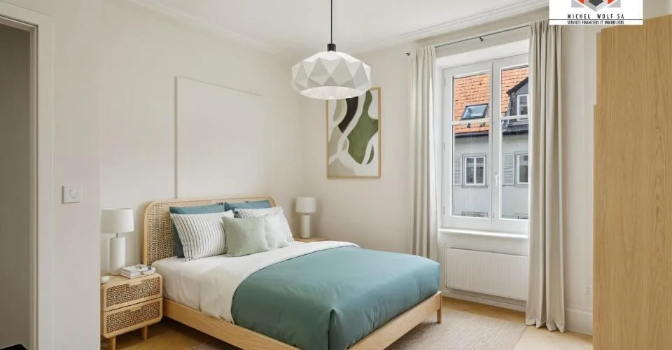 Appartement entièrement rénové avec colonne de lavage