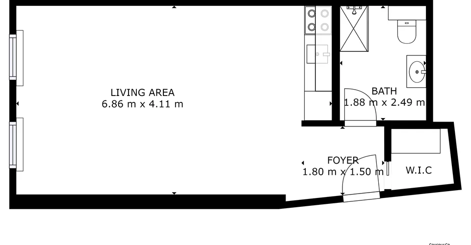 Studio moderne, meublé et luxueux à Boudry