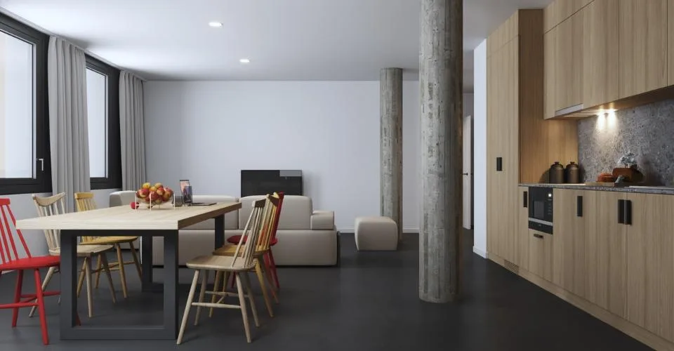 Chambre meublée en colocation dans un appartement de 108m2, 4 colocata