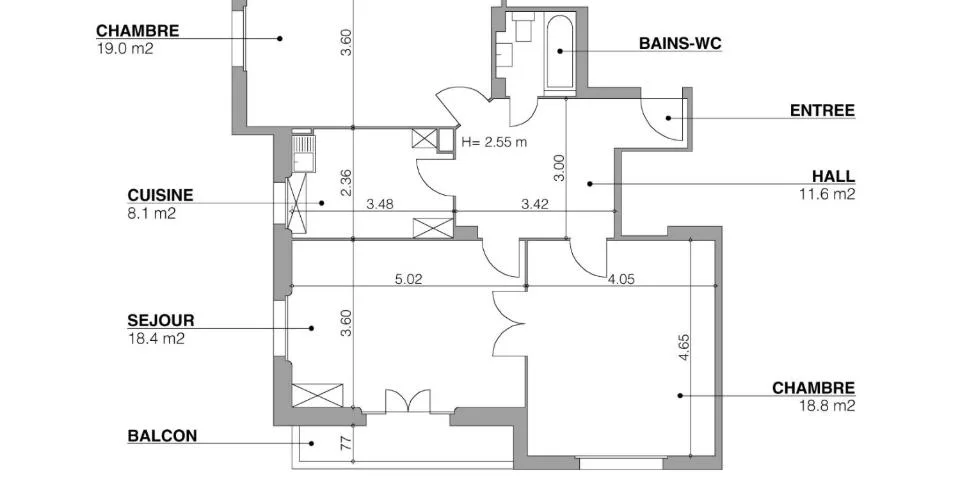 CORNAVIN - Rue Malatrex 52 - 78 m2