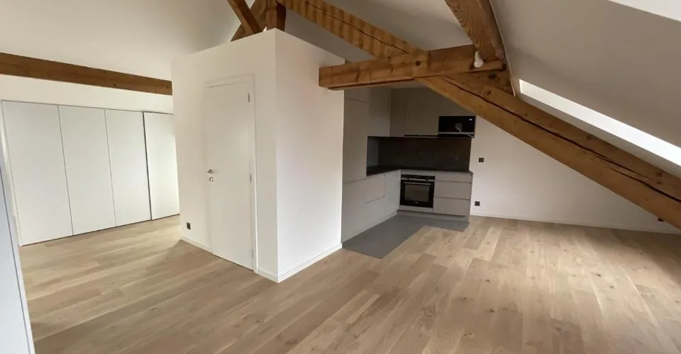 Appartement mansardé neuf en vieille-ville.