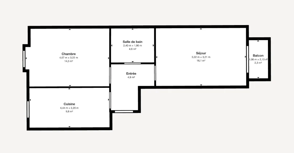 Appartement charmant 1 chambre avec balcon dans le quartier vivant des Charmilles, Genève