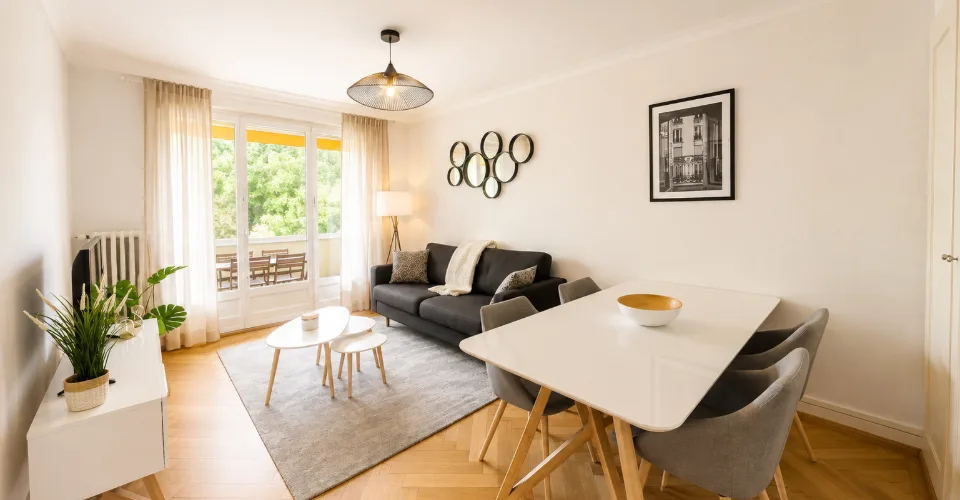 Appartement spacieux meublé d'une chambre avec balcon à Genève !