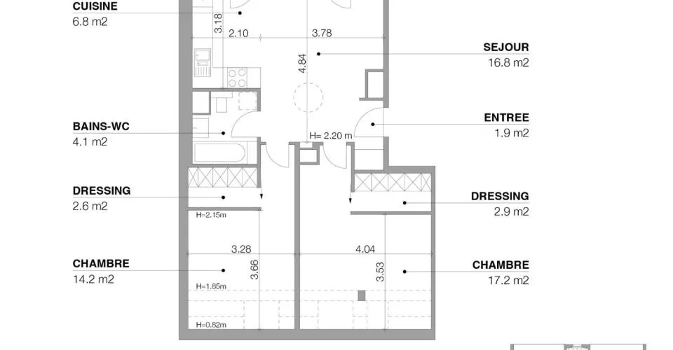 SERVETTE - Rue Liotard 38 - 62m2