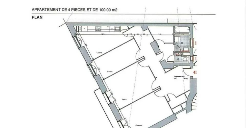 Appartement 4 pièces au 3eme étage Quartier de la Gare – Foto 6 von 7